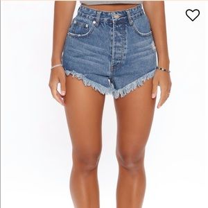 High waist denim shorts